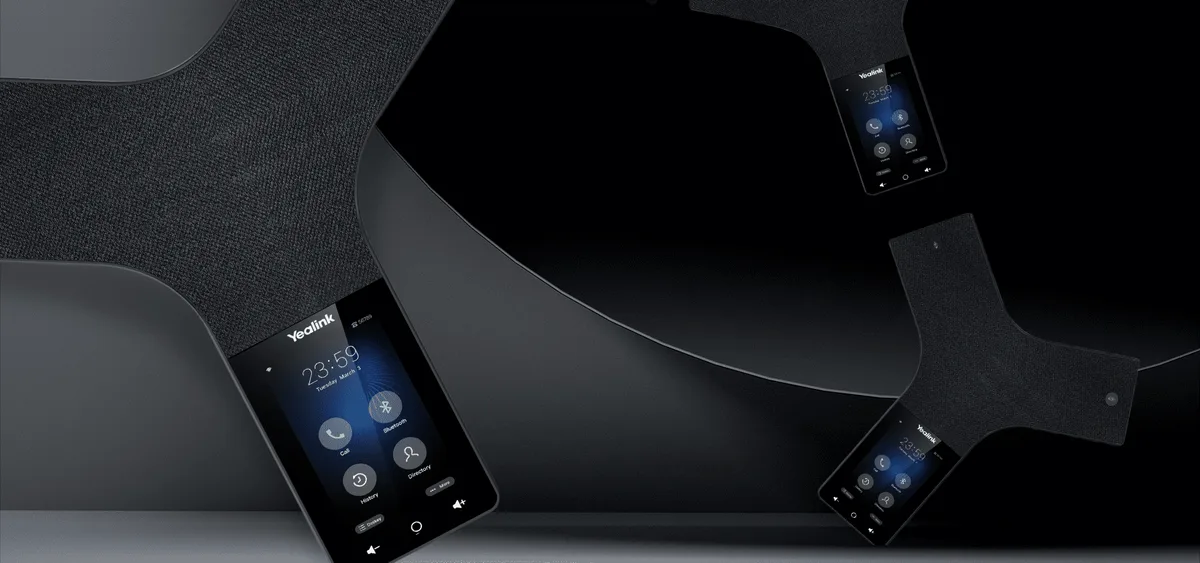 Close-up views of the Yealink CP925 conference phone